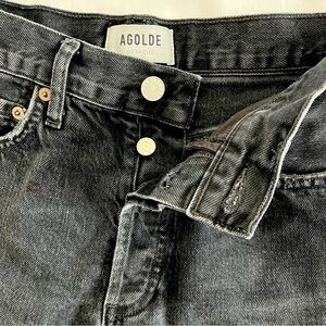 AGOLDE Cut-Off Denim Shorts